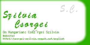 szilvia csorgei business card